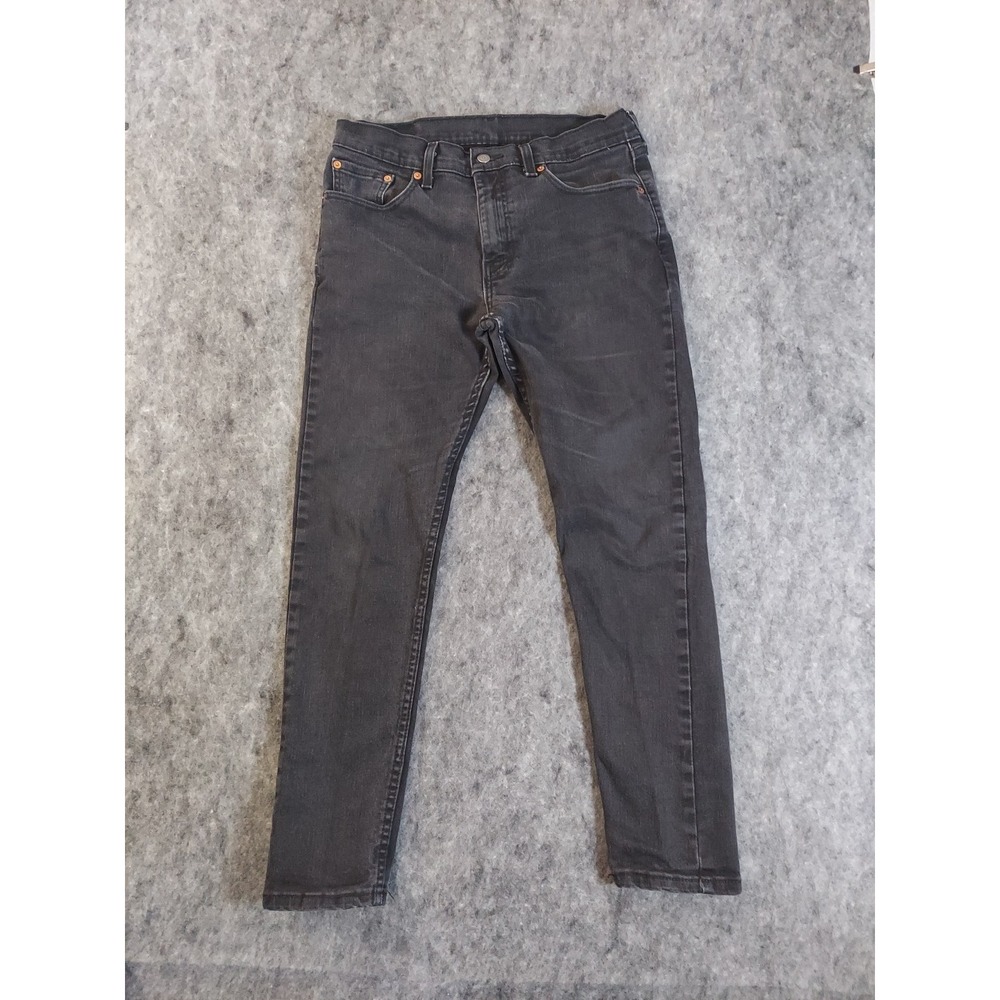 Levis Jeans Mens 30x28 Black 514Slim Straight Fit Preppy Denim Pants (Tag 32x30)